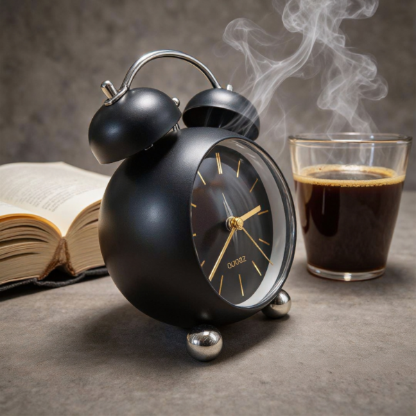 Bell Matt Black Alarm Clock (TC-203)