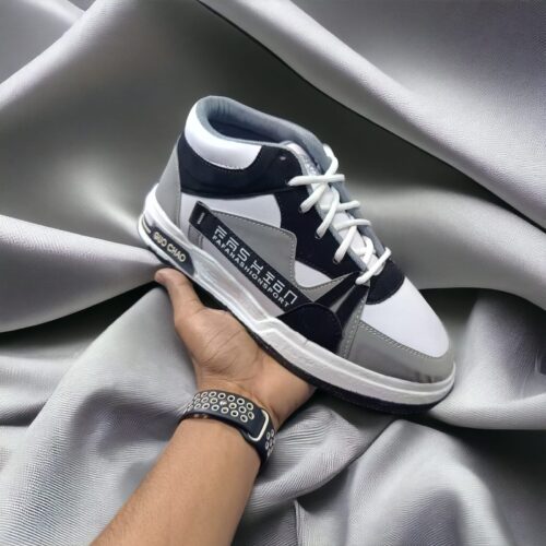 Most Populer Ash And Black High Neck Sneakers for Men (YS-30)