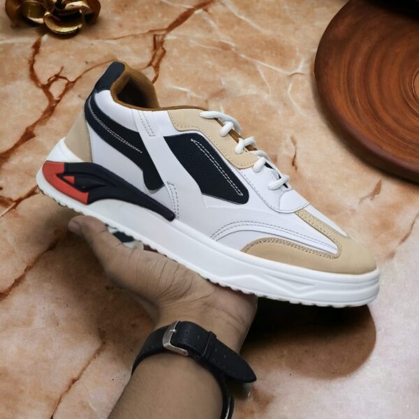Comfortable Trendy yellow and white Sneakers for man (YS-1)
