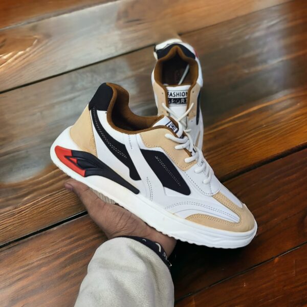 Comfortable Trendy yellow and white Sneakers for man (YS-1)