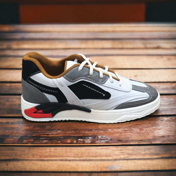 Comfortable Trendy ash and white Sneakers for Men (YS-4)