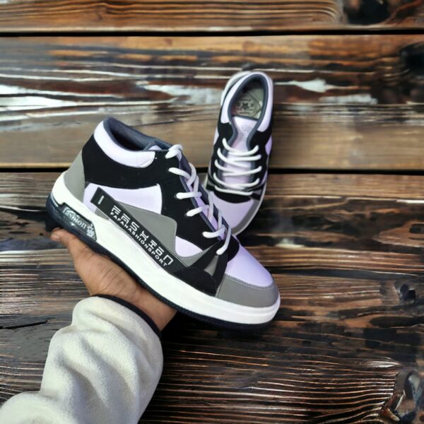 Most Populer Ash And Black High Neck Sneakers for Men (YS-30)