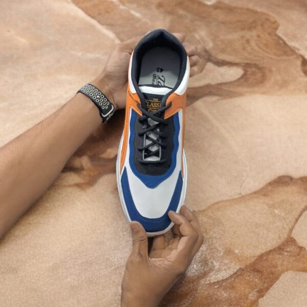 New Arrival Orrenge And White Sneakers For Men (YS-31)