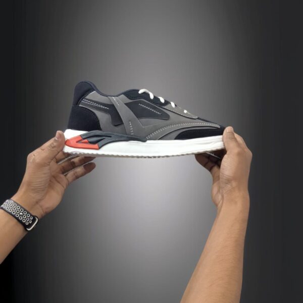 Comfortable Trendy ash and black Sneakers for Men (YS-2)