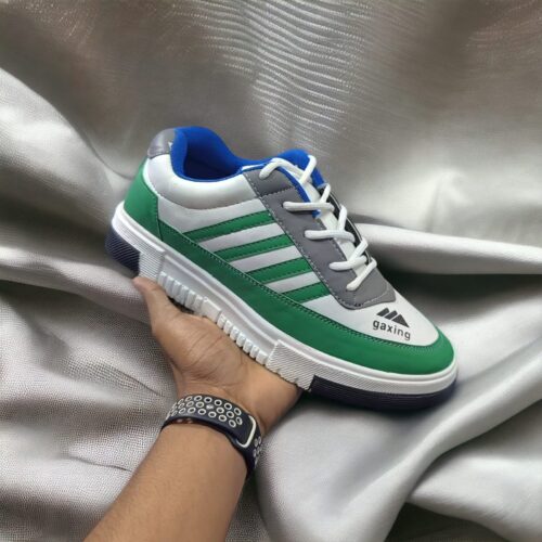 Comfortable Trendy Green and WhiteSneakers for Men (YS-10)