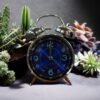 Bell Alarm Silver and Deep blue Clock (TC-205)