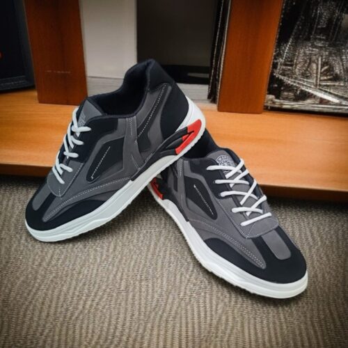 Comfortable Trendy ash and black Sneakers for Men (YS-2)
