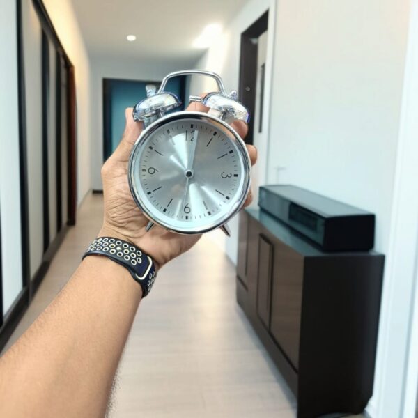 Bell Alarm Silver colour Clock (TC-210)