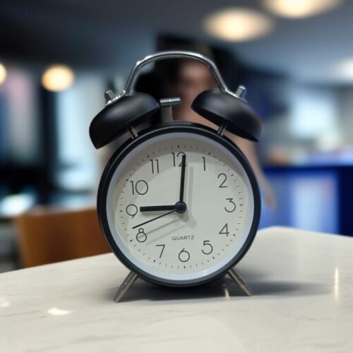 Bell Alarm Mate Black Clock (TC-209)
