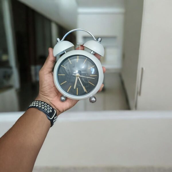 Bell Alarm Premium White and Black Clock (TC-216) - Image 3