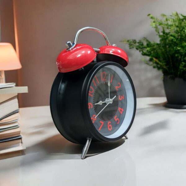 Bell Alarm MATT red and white Clock (TC-212) - Image 2