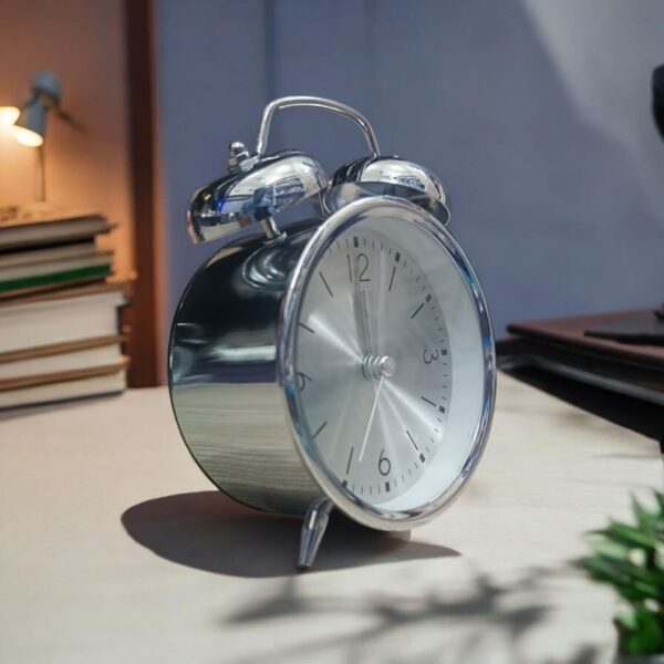 Bell Alarm Silver colour Clock (TC-210) - Image 2