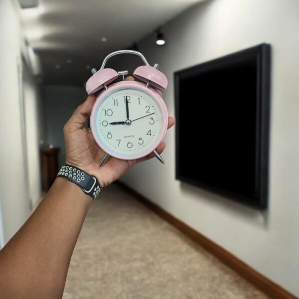 WhatsApp Image 2025-06-28 at 21.29.02_e9f494f5 Bell Alarm Matt Pink AND White Clock (TC-243)