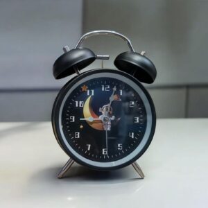 Bell Alarm Matt Black Clock (TC-214)