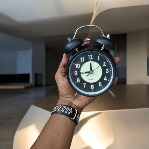 Bell Alarm Black And Yellow (REDIUM) Clock (TC-219) - Image 3