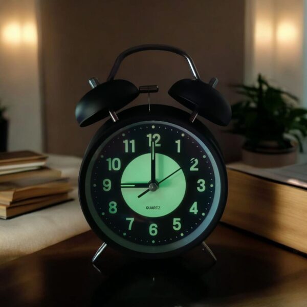 Bell Alarm Black And Yellow (REDIUM) Clock (TC-219) - Image 4