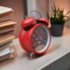 Bell Alarm Matt Red Black Clock (TC-214)