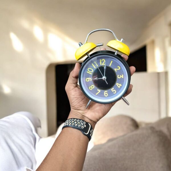 Bell Alarm Black And Yellow Clock (TC-217) - Image 3