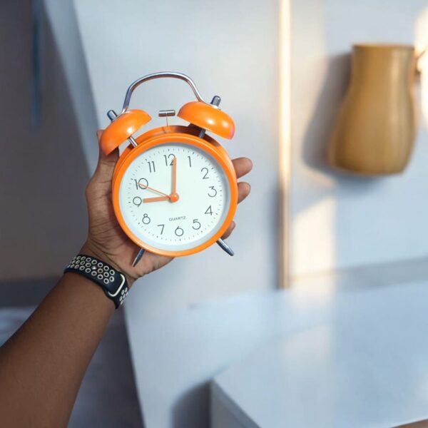 Bell Alarm Matt Orange Blue Clock (TC-220)