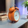 Bell Alarm Matt Orange Blue Clock (TC-220)