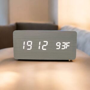 Digirtal Wooden Alarm Clock White Colour(WC-301)