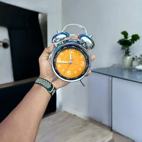 WhatsApp Image 2025-08-09 at 16.16.01_a20c320c Bell Alarm Silver and Orange Clock(RADIUM) (TC-226)