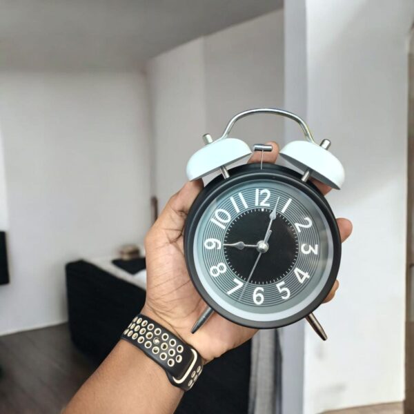 Bell Alarm Black And WHITE Clock (TC-208) - Image 3