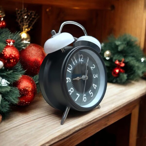Bell Alarm Black And WHITE Clock (TC-208) - Image 2