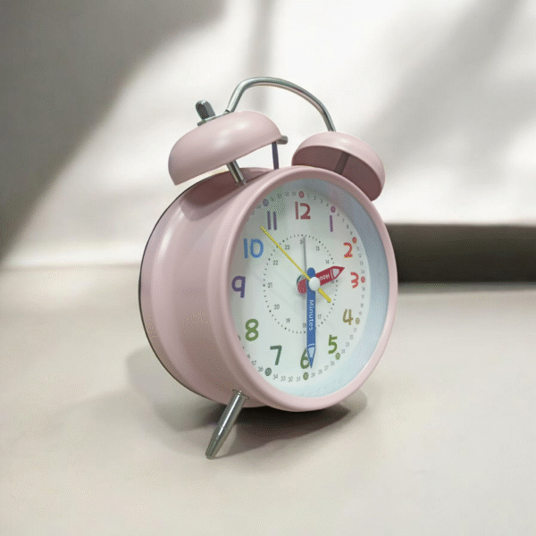 IMG20251007165400 Bell Alarm Pink and White Colours Clock (TC-238)