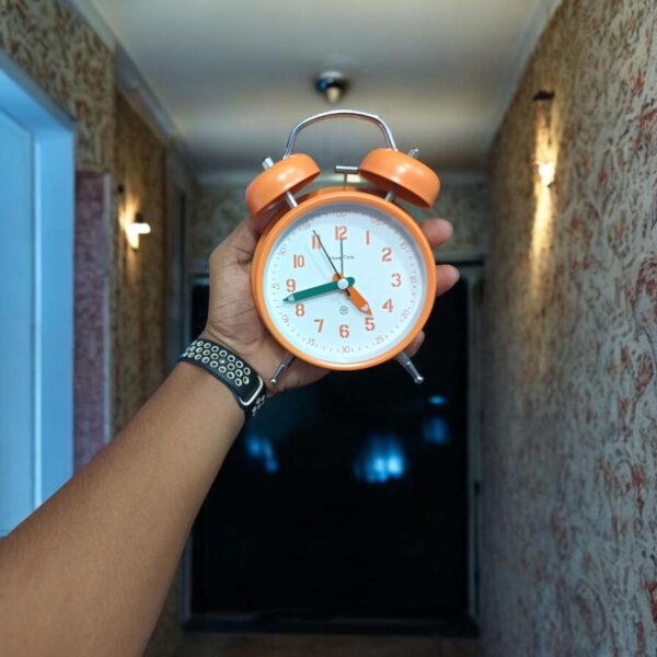 Super Premium Honey time Orange and White Clock (TC-228) - Image 3