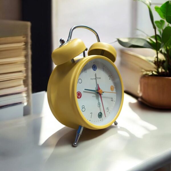 Super Premium Honey time Yellow and White Clock (TC-229) - Image 2