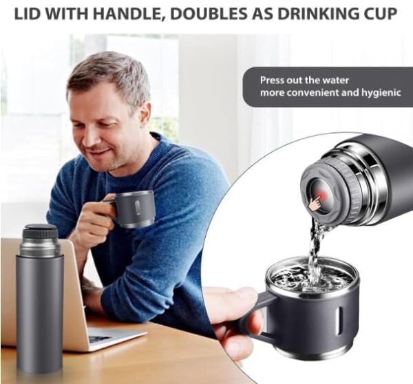 500ML Ash Premium Stainless Steel Water Flask (WF-4013 - Image 2
