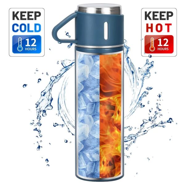 500ML Blue Premium Stainless Steel Water Flask (WF-401) - Image 2