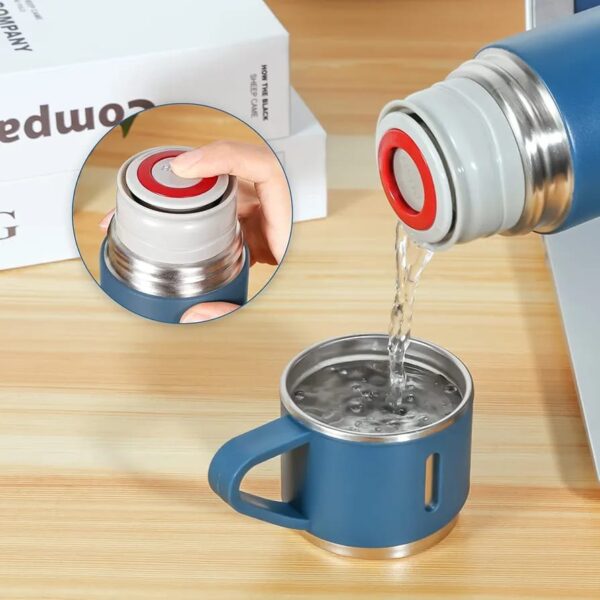 500ML Blue Premium Stainless Steel Water Flask (WF-401) - Image 3