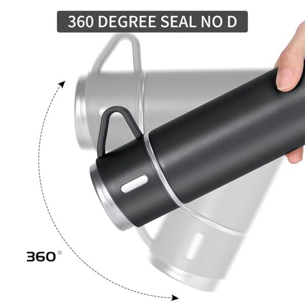 500ML Black Premium Stainless Steel Water Flask (WF-400) - Image 5