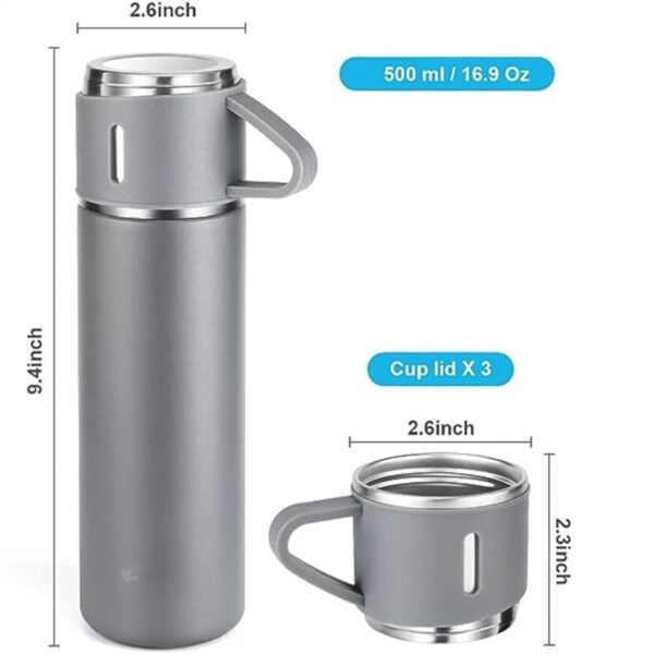 500ML Ash Premium Stainless Steel Water Flask (WF-4013 - Image 5