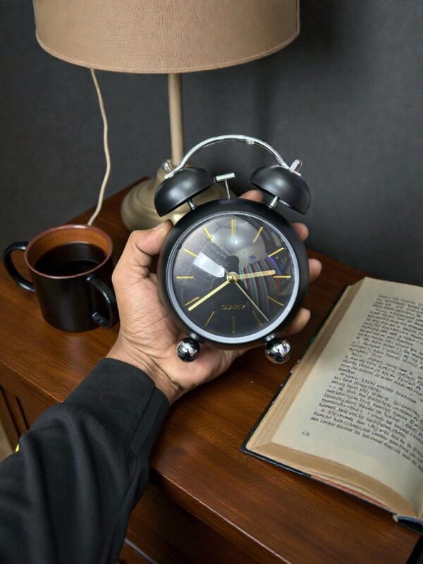 Bell Matt Black Alarm Clock (TC-203)
