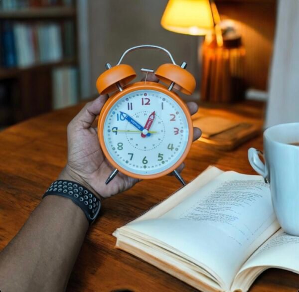 Bell Alarm Orange and White Clock (TC-237)