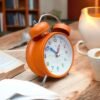 Bell Alarm Orange and White Clock (TC-237)