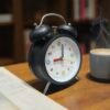 Super Premium Honey time Matt Black and White Clock (TC-231)