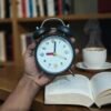 Super Premium Honey time Matt Black and White Clock (TC-231)