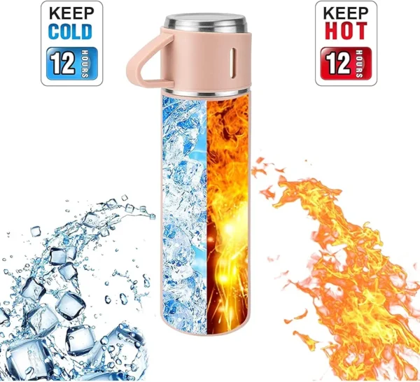 500ML PINK Premium Stainless Steel Water Flask (WF-404)
