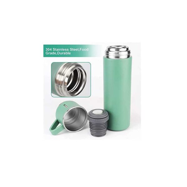 vacuum-flask-set-with-3-steel-cups-500ml-jlhwsvf-02 500ML Green Premium Stainless Steel Water Flask (WF-405)