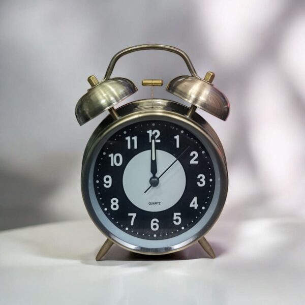 Bell Alarm Golden Bronze and Black(RADIUM) Clock (TC-245)