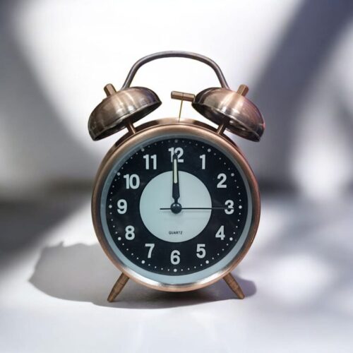 WhatsApp Im03 AM Bell Alarm Bronze and Black(RADIUM) Clock (TC-244)