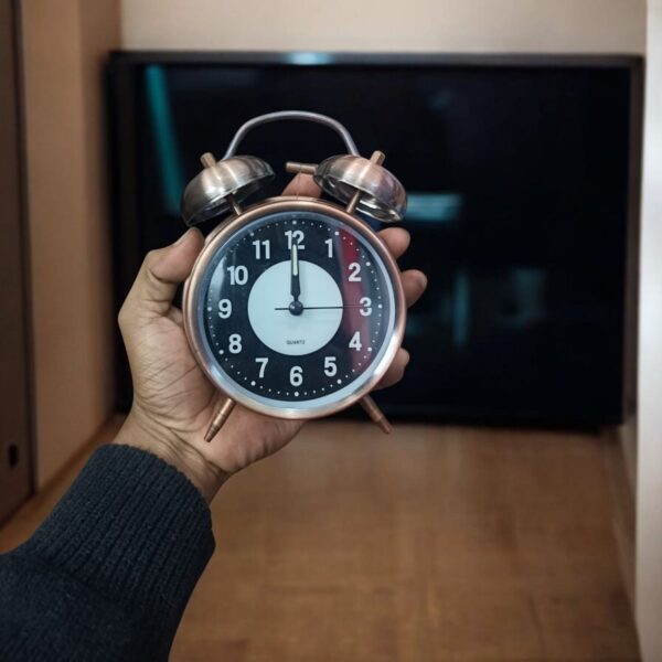 Bell Alarm Bronze and Black(RADIUM) Clock (TC-244)