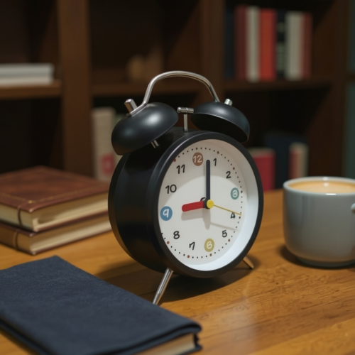 Super Premium Honey time Matt Black and White Clock (TC-231)