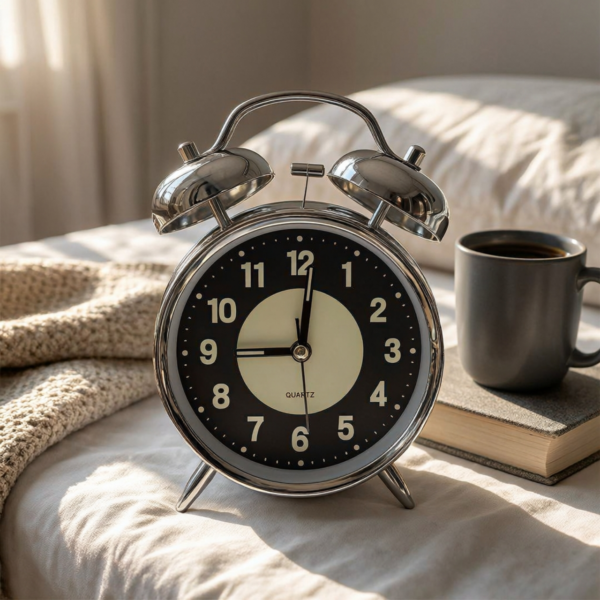Bell Alarm Silver and Black(RADIUM) Clock (TC-242)