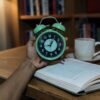 Bell Alarm Light Green and black Clock(Radium)- (TC-249)