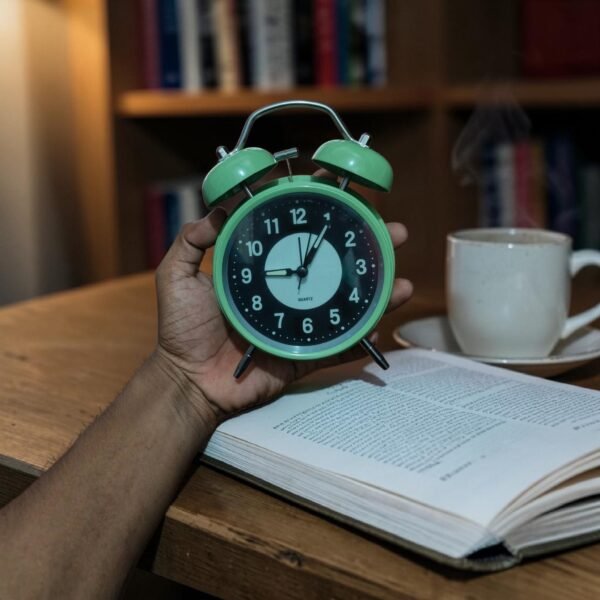 Bell Alarm Light Green and black Clock(Radium)- (TC-249)